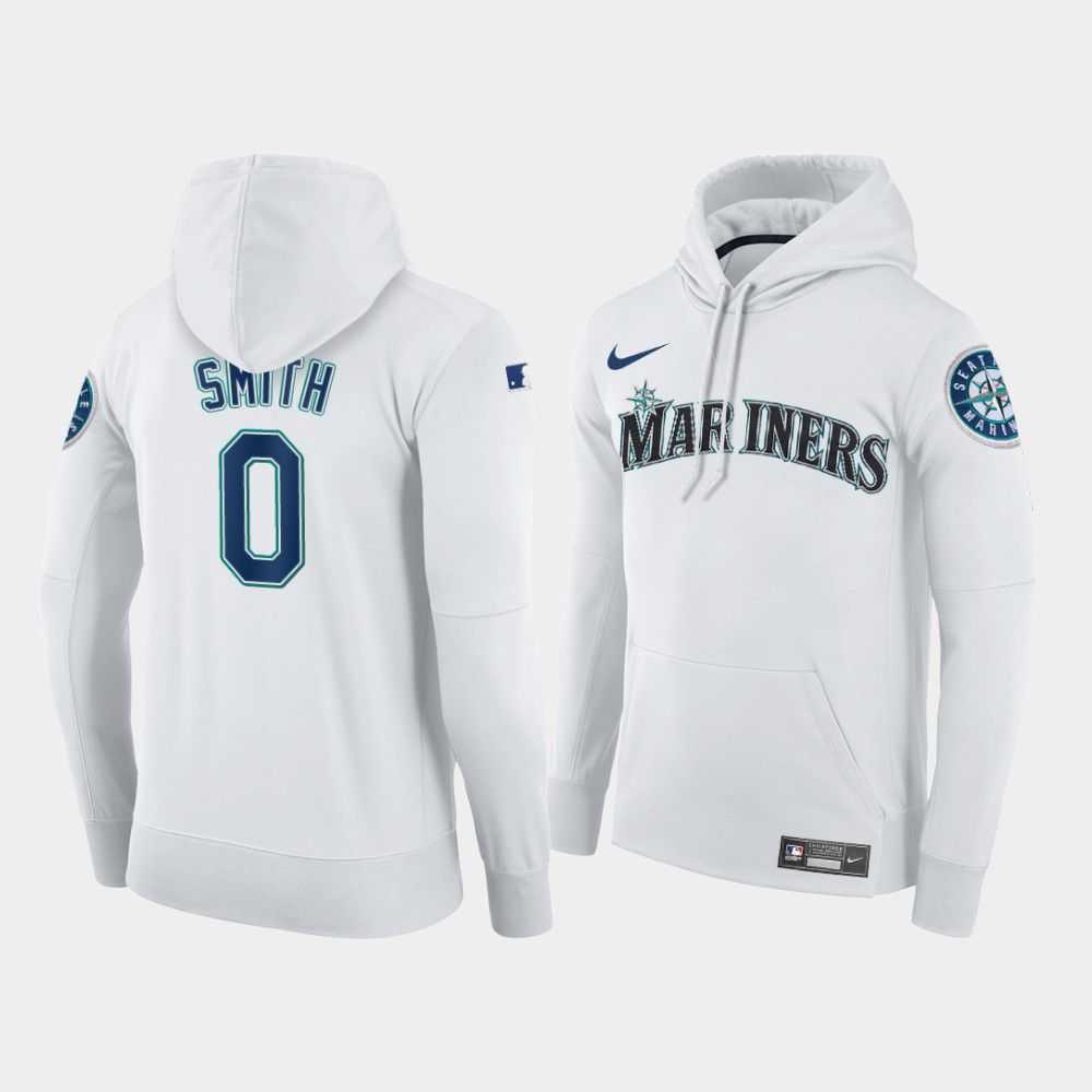 Men Seattle Mariners 0 Smith white home hoodie 2021 MLB Nike Jerseys